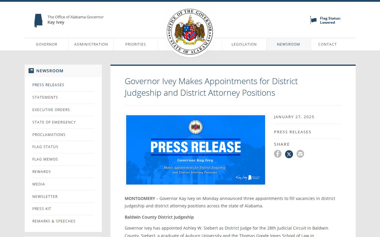 Baldwin County Circuit Clerk records and district judge appointment context