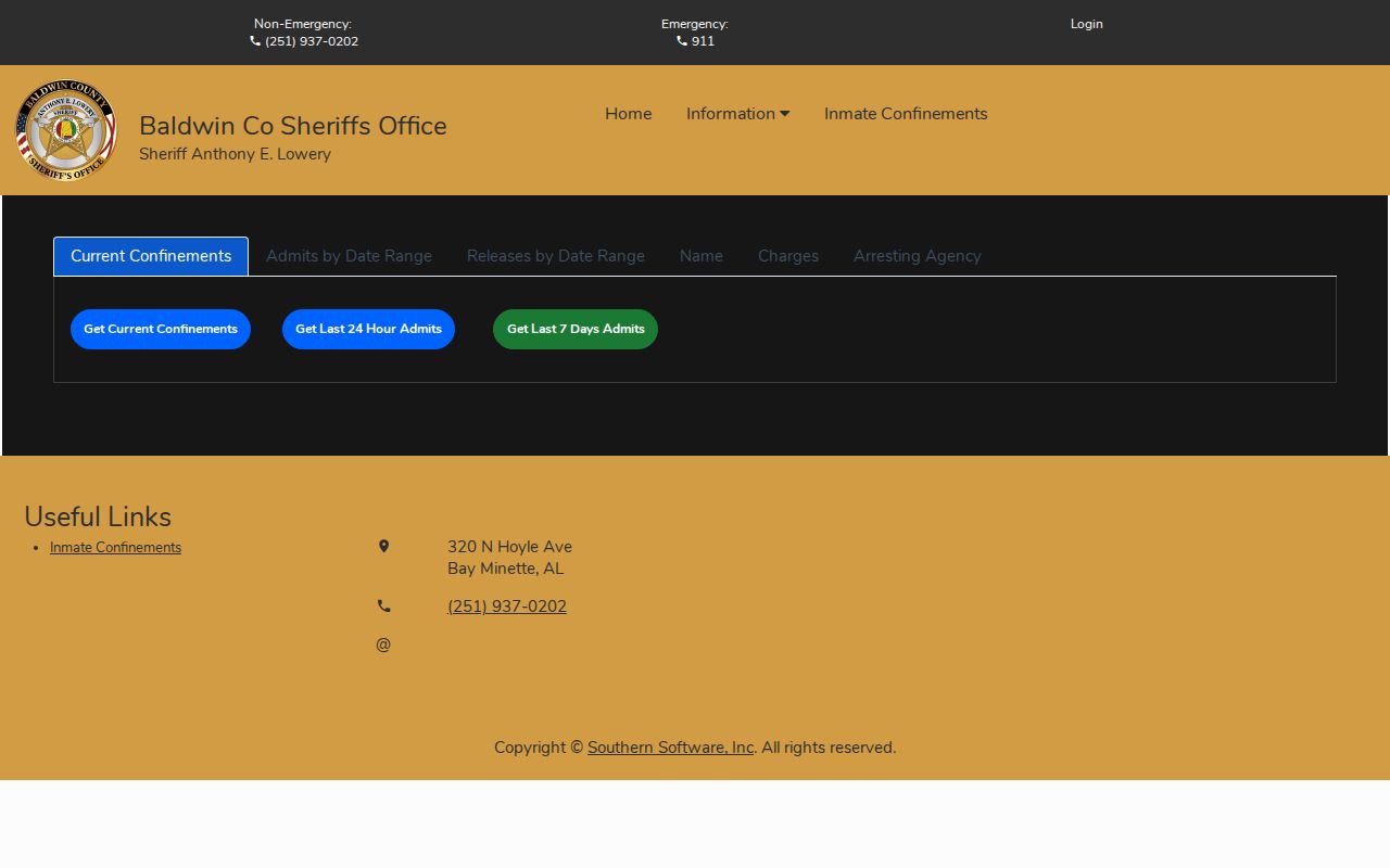 Baldwin County arrest records Citizen Connect charge search