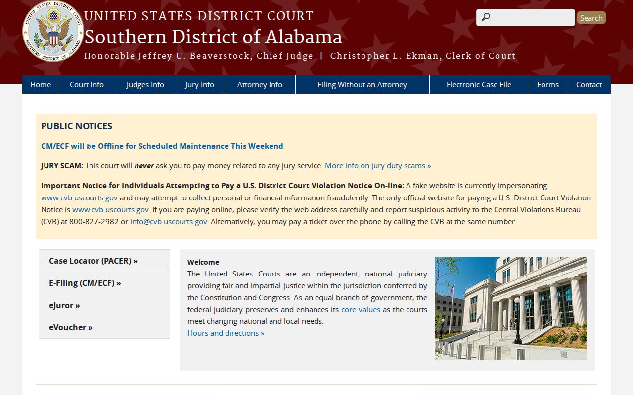 Baldwin County Circuit Court federal court distinction