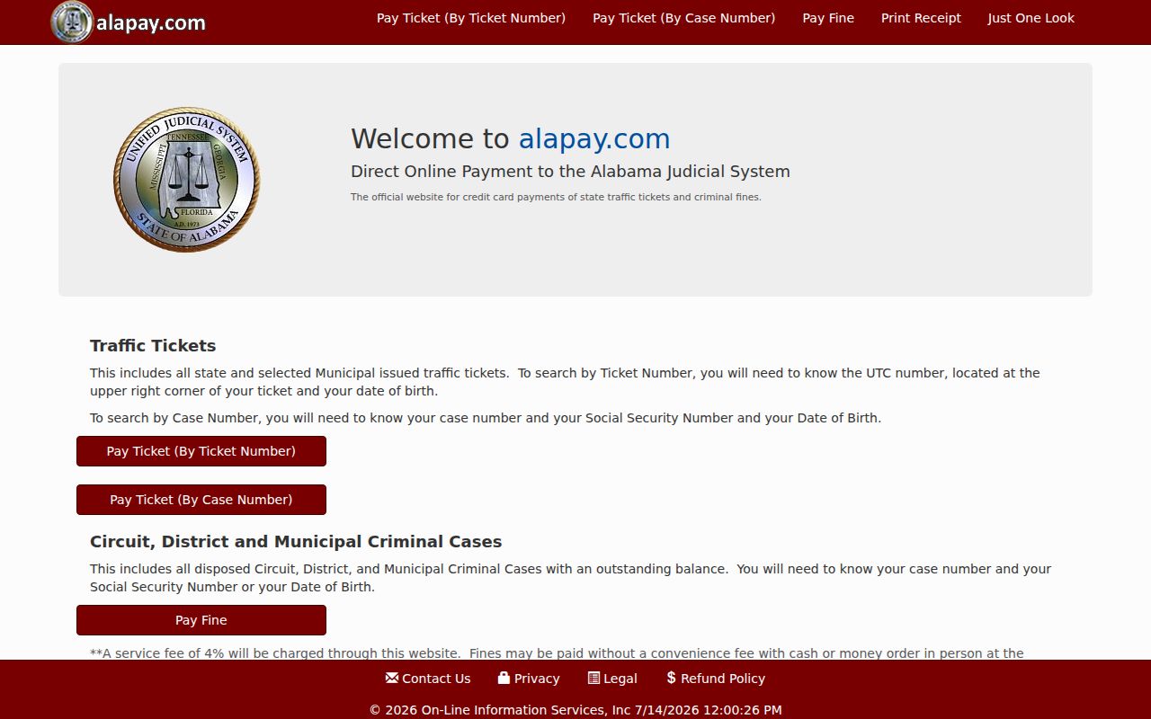 Baldwin County traffic court records AlaPay citation lookup